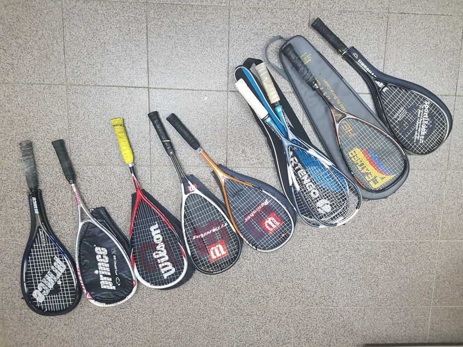 Prince, Wilson, Raquetes de Squash, tenis e badminton, lote de 13