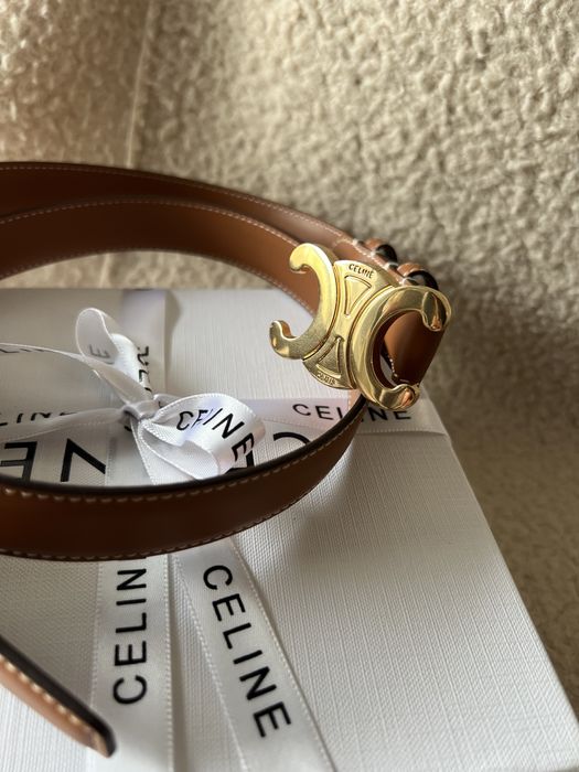 Brązowy pasek Celine. Rozmiar 80.