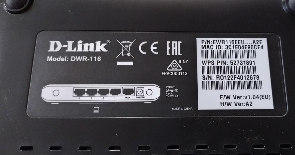 Router d-link dwr 116