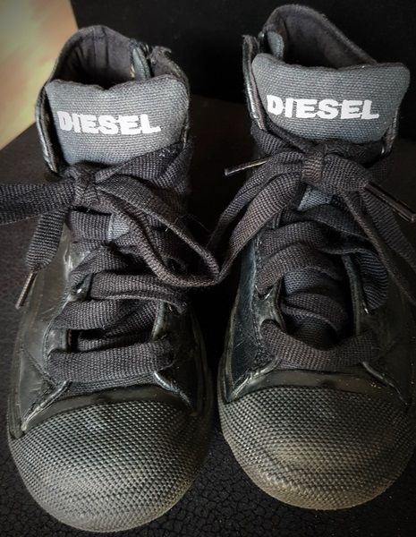 Diesel i Akid - buty trampki skórzane na zamku