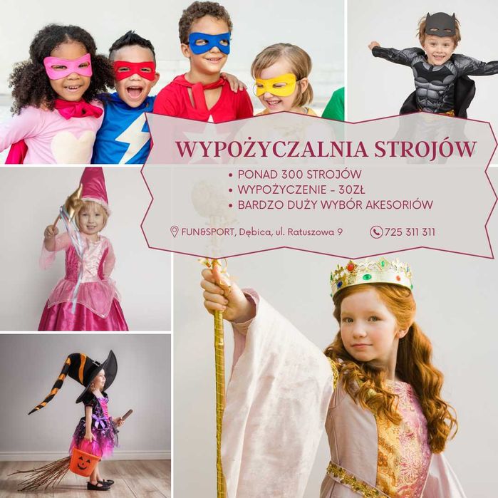 Tematyczne stroje dla dzieci i dorosłych