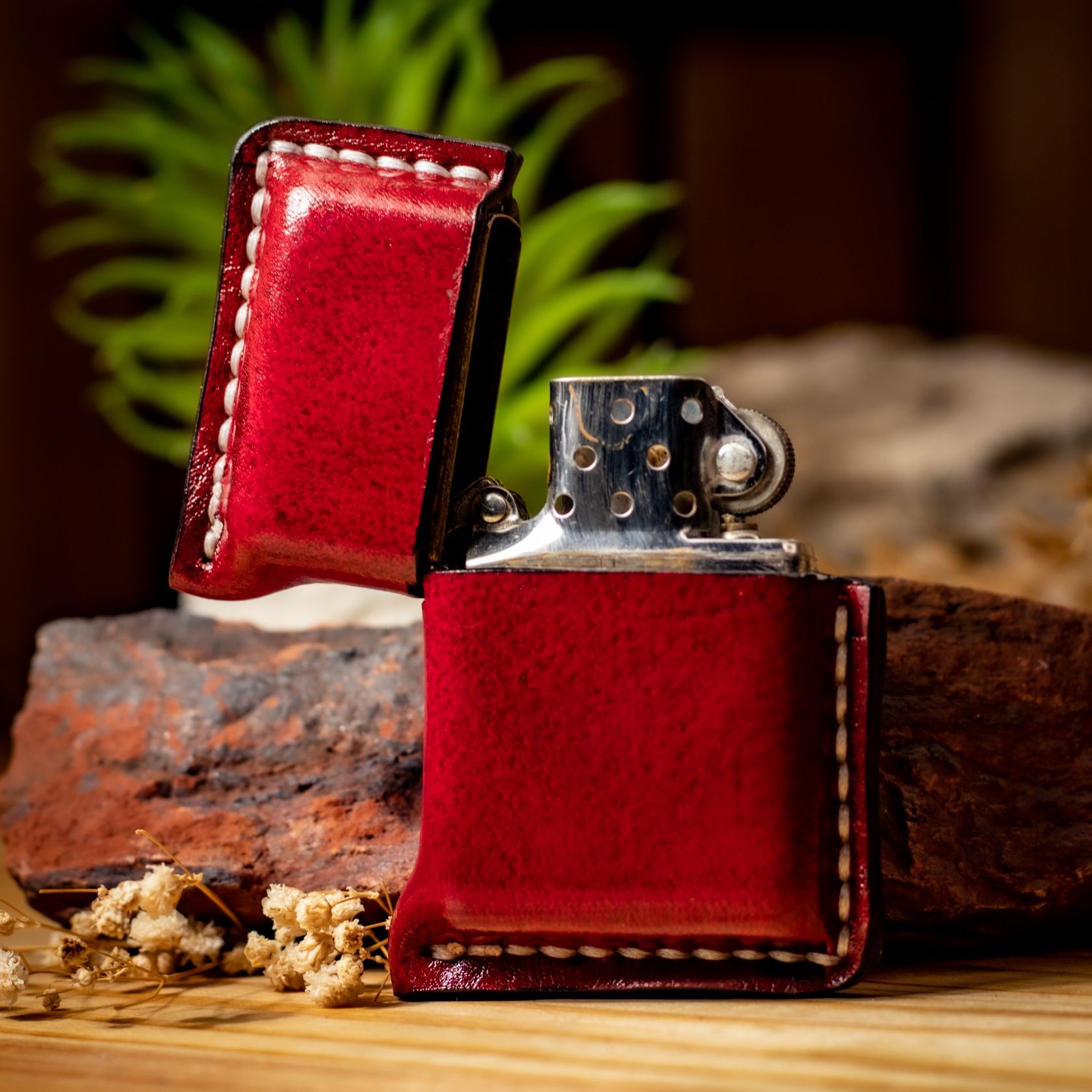 Чехол для зажигалки бензиновой Zippo,кейс,кожаный футляр ручная работа