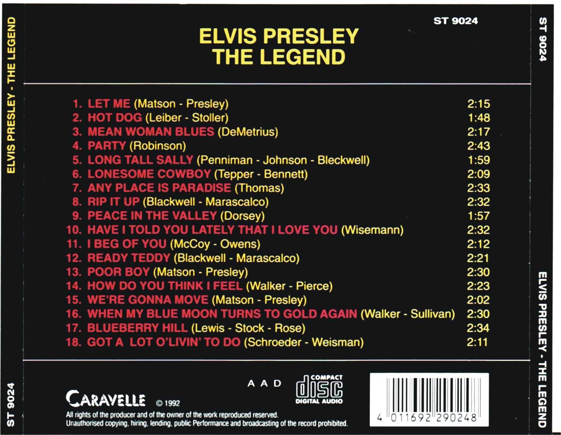 ELVIS PRESLEY - The Legend - CD RCA