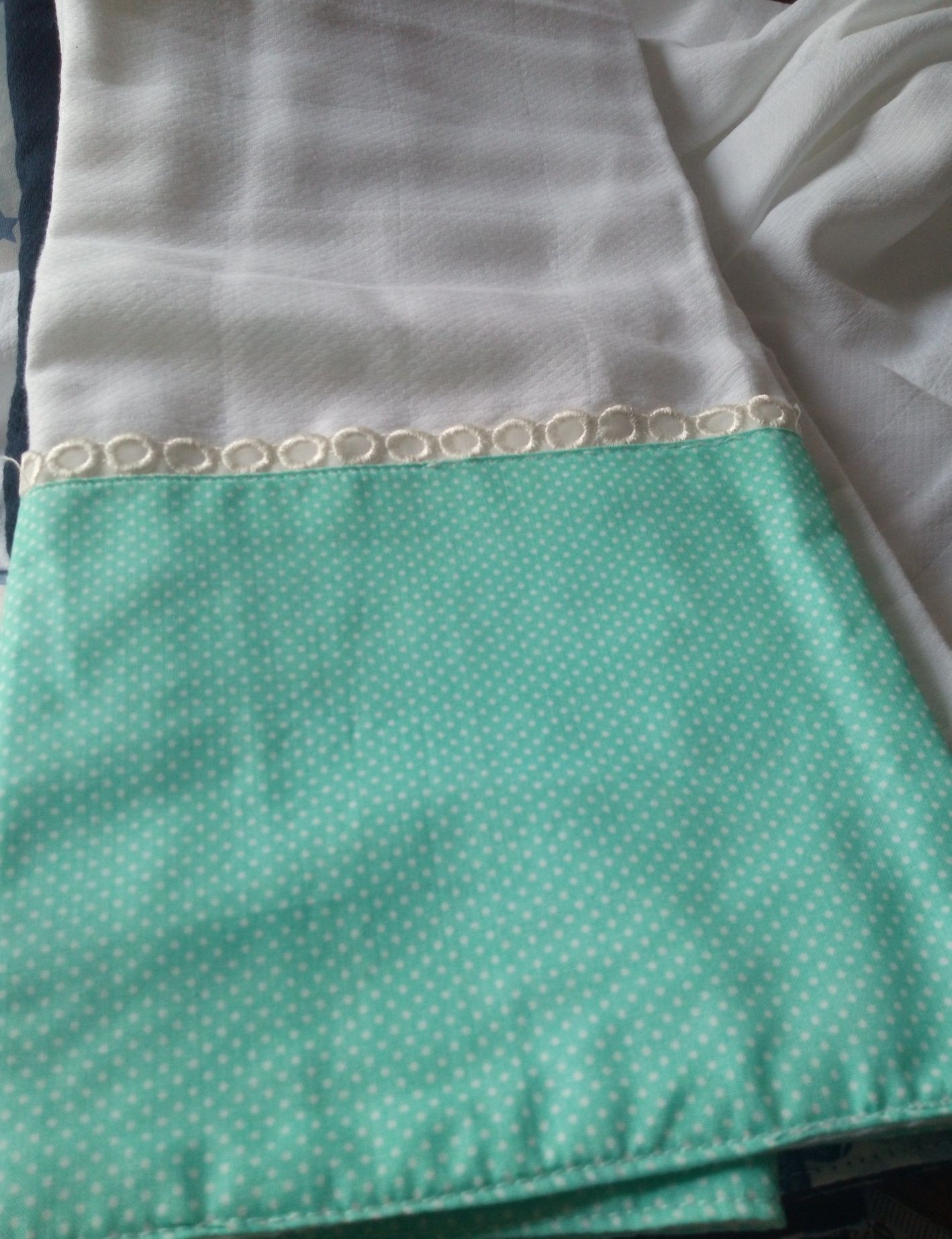 Fraldas decoradas com tecido estampado
