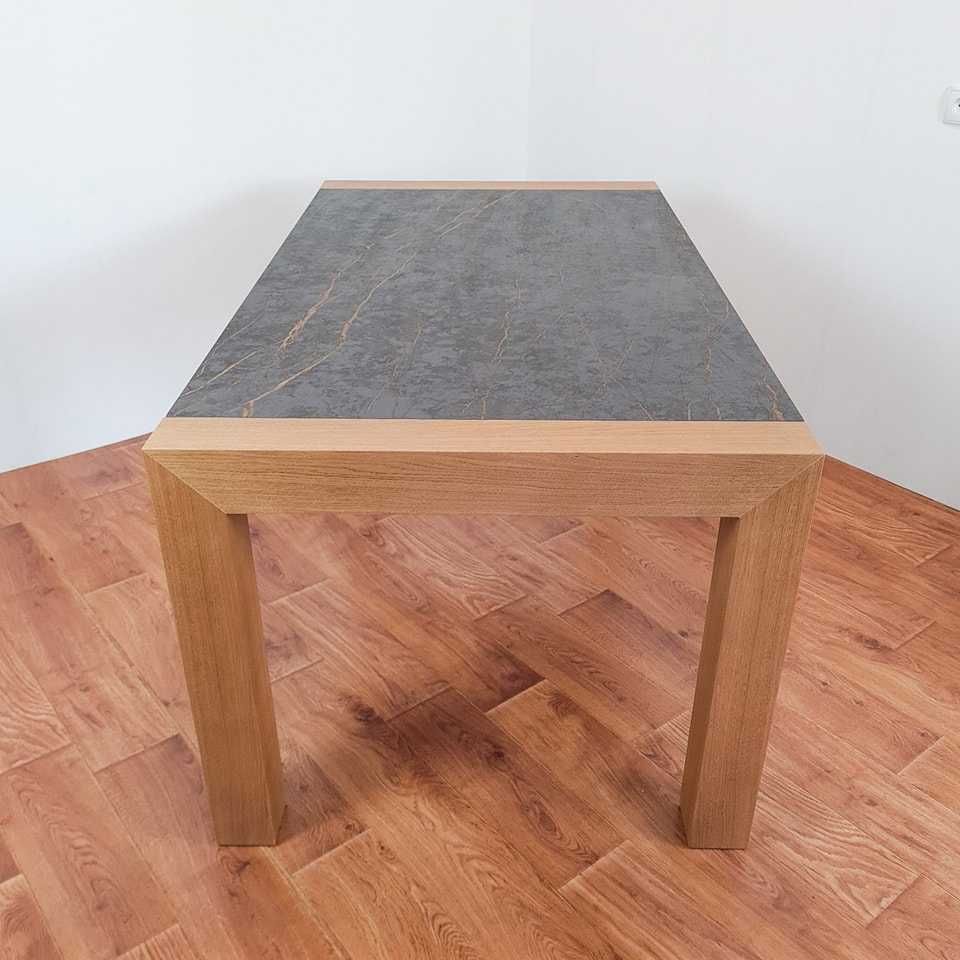 Stół z blatem kwarcowym + 6 krzeseł – elegancki i nowoczesny zestaw