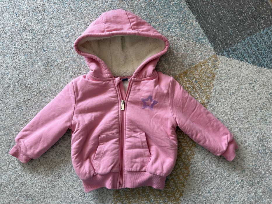 Bluza ocieplana miśkiem bardzo ciepła rozm 86/92