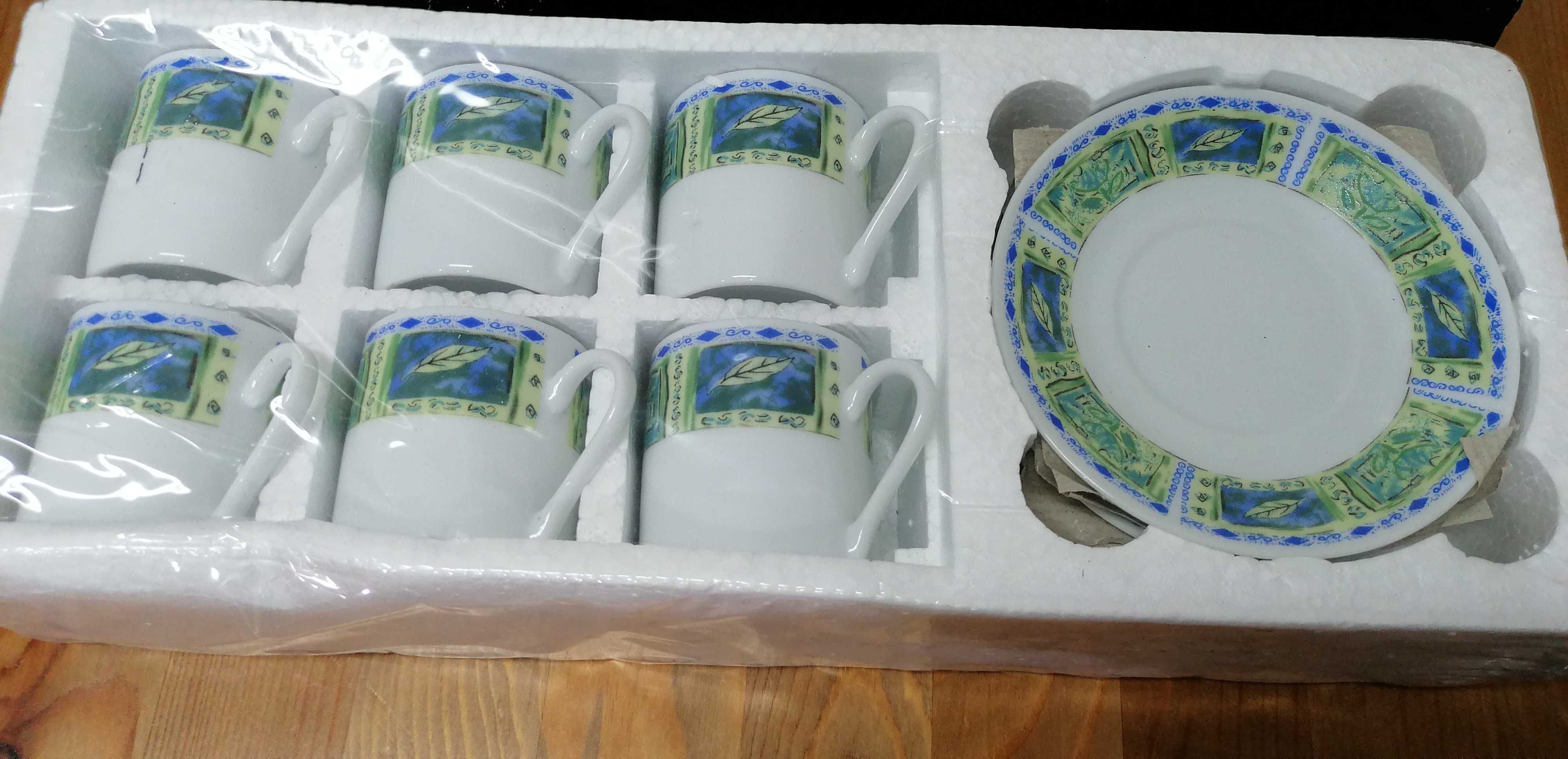 Conjunto de 6 chávenas de café + 6 pires