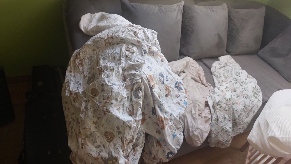 OKAZJA łóżeczko IKEA Sniglar plus materac i pościel