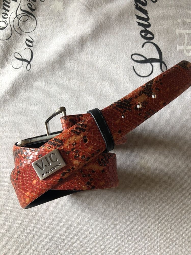 VJC Versace oryg pasek skórzany r. S wzór wężowy