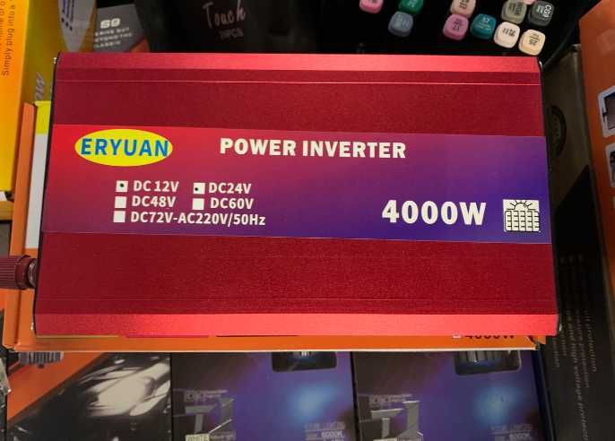 Преобразователь Инвертор 4000W ватт 12V/24V Перетворювач с дисплеем
