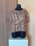 48 50 52 Bluzka top T-shirt z napisami nadruk wiskoza Y2K real vintage