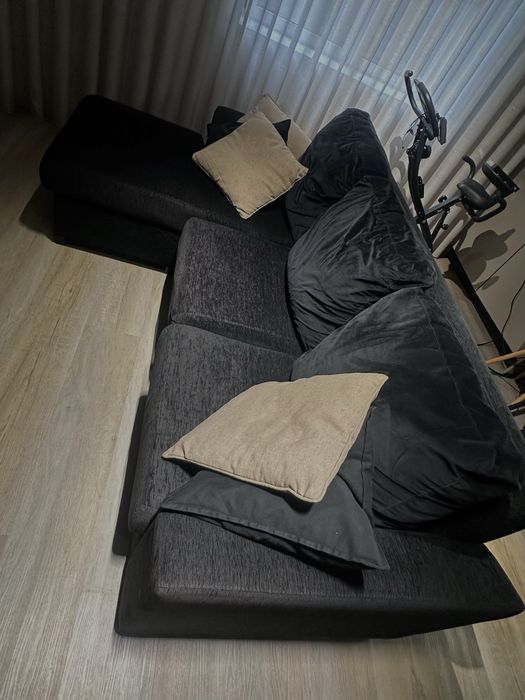 Sofá Chaise Longue Preto