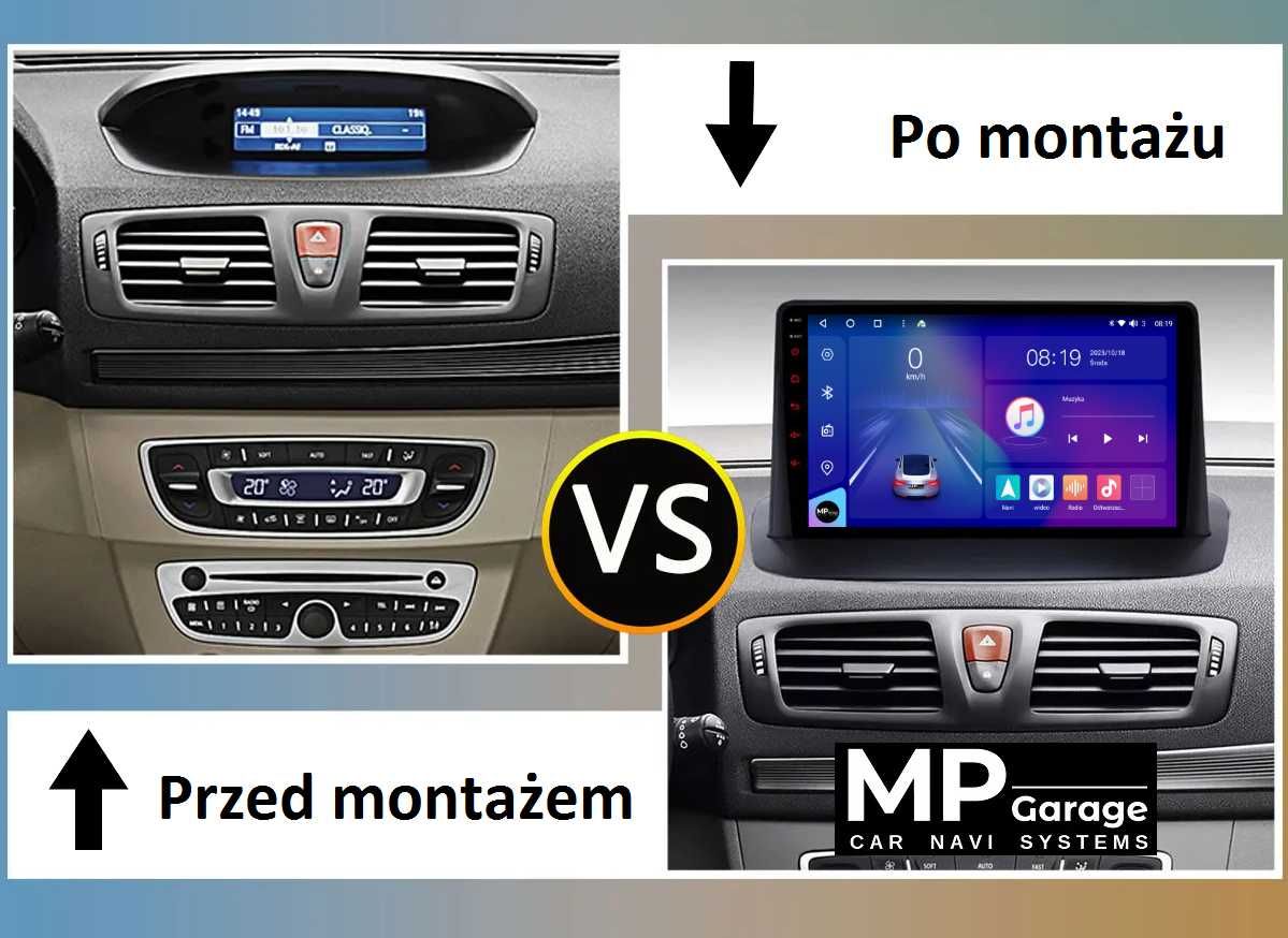 Nawigacja Android Renault Megane 3 CarPlay/AA Qled 4G Montaż