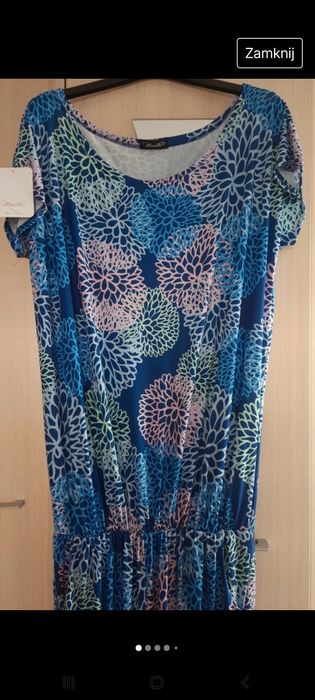 Kombinezon granat w kwiaty 42/44/46