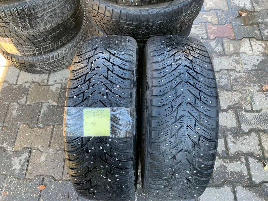 шини скати колеса 215 65 16 Nokian 6 мм шиповані 2019 р 2 шт зима
