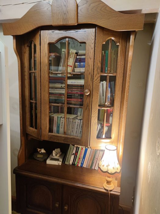 Witryna biblioteczka dębowa