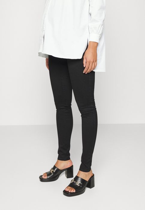 Jeansy ciążowe czarne rurki Maternity Only L