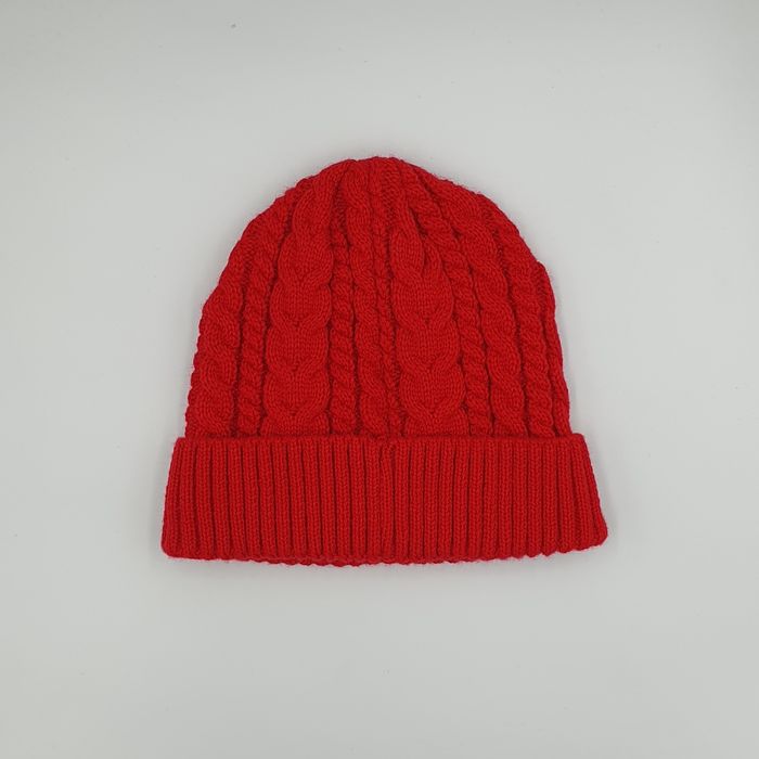 Czapka tommy hilfiger beanie czerwona zimowa przejściowa
