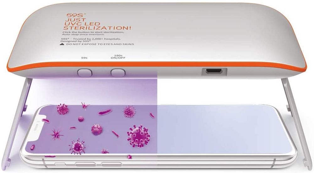 NOVO! Esterilizador UV, 59S UVC LED esterilizador portátil pvp 50€