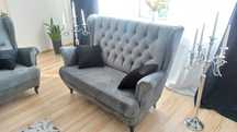 Sofa 2 uszak glamour chesterfield producent