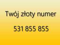 Złoty numer telefonu 531 - 855 - 855