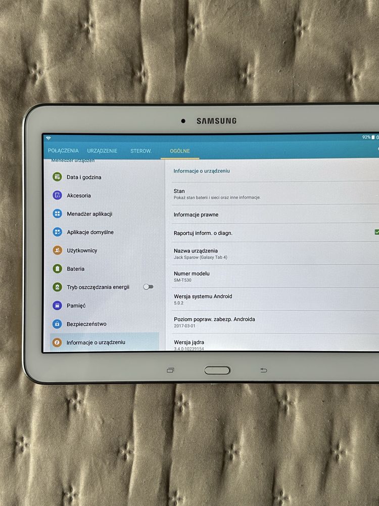 Samsung Galaxy Tab 4 SM-T530 ekran 10,1 biały
