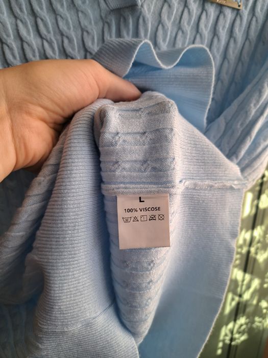 Sweterek polo koszulka babyblue nowy