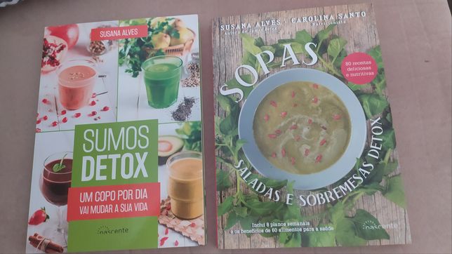 Livros Sumos Detox e Sopas, Saladas e Sobremesas