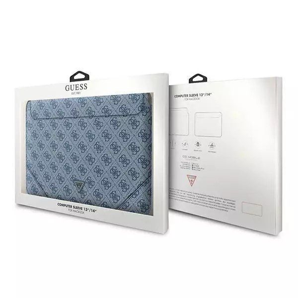 guess manchon gucs14p4tb 13/14" bleu/bleu 4g uptown triangle logo