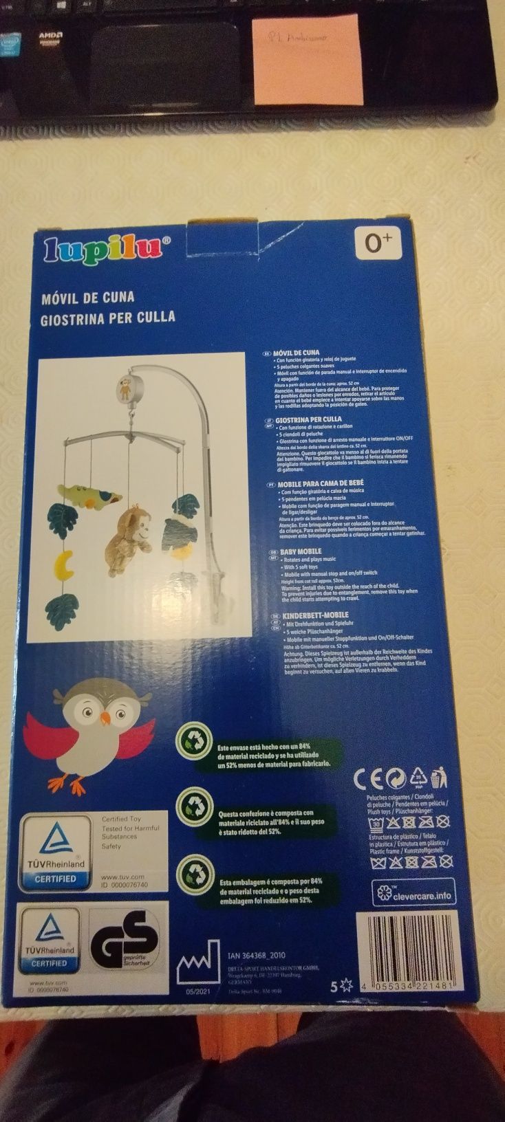 Brinquedo Berço Musica
