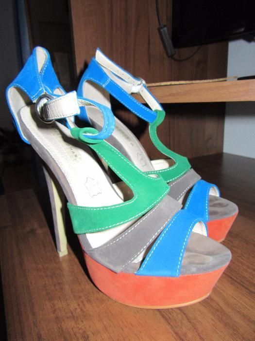 buty, sandały, kolorowe, r. 38