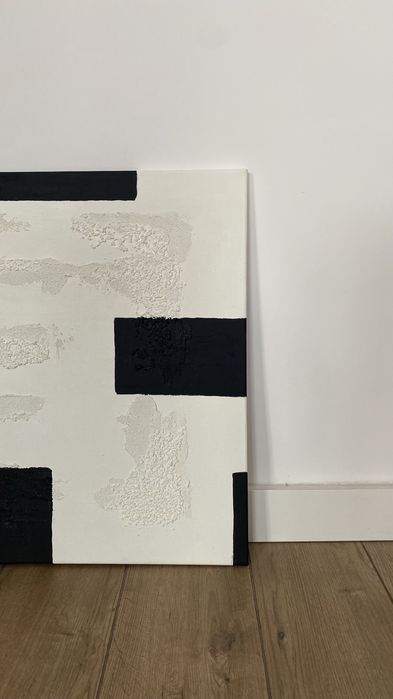 Obraz strukturalny teksturowany minimalizm abstrakcyjny do salonu boho