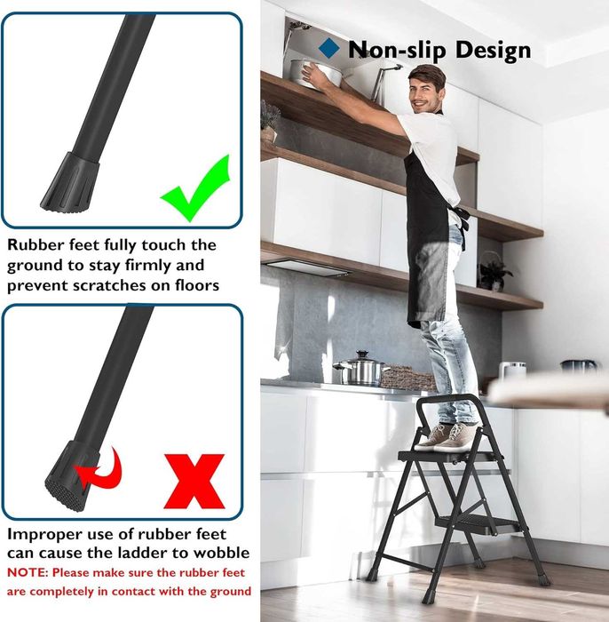 Nowa drabina / schodki / drabinka 2 stopnie/ BONTEC / stojak !3810!