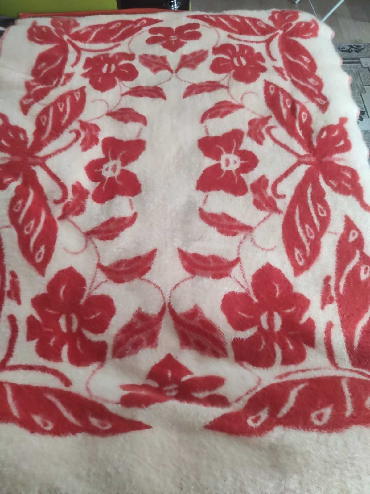 Красивое пушистое шерстяное одеяло советское 1,40х2м, новое