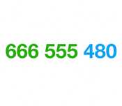 Złoty numer 666.555.480 prosty, prepaid