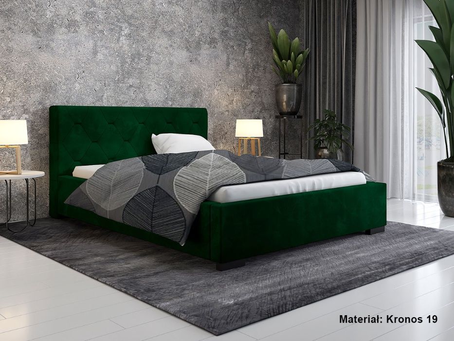 Łóżko LUX17 120x200 pikowane stelaż + pojemnik