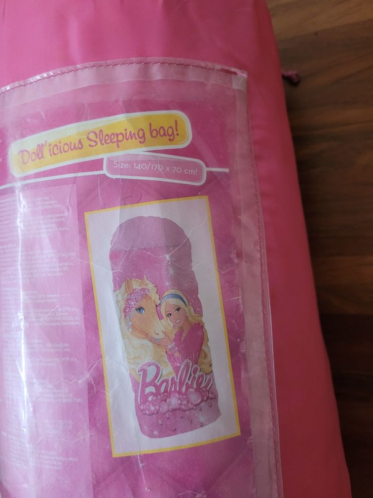 Śpiwór dla dziewczynki różowy Barbie 140/170 x 70