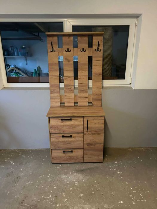 Nowa Szafka na Buty + Wieszak Craft Złoty