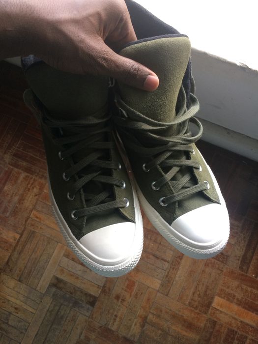 Converse Verde - Tecido Quente para o Inverno