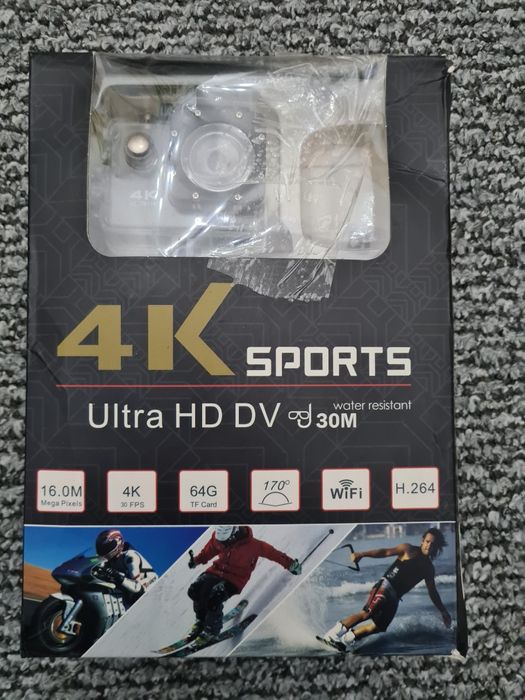 Wodoodporna sportowa kamera 4K z pilotem ULTRA HD 12MP