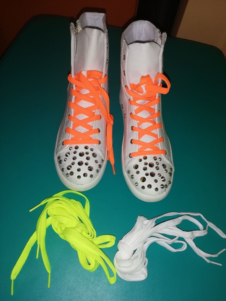 Białe trampki wysokie NOWE