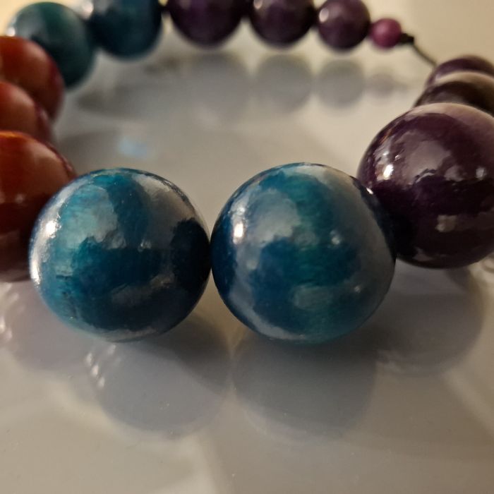 Korale drewniane, piękne kolory