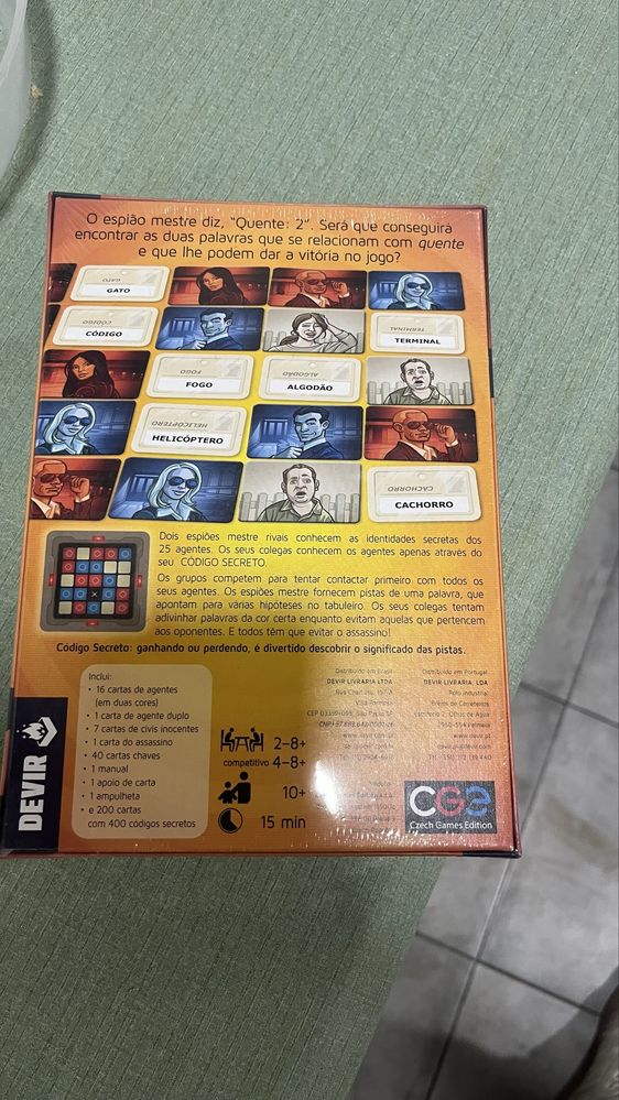 Código Secreto - jogo de tabuleiro