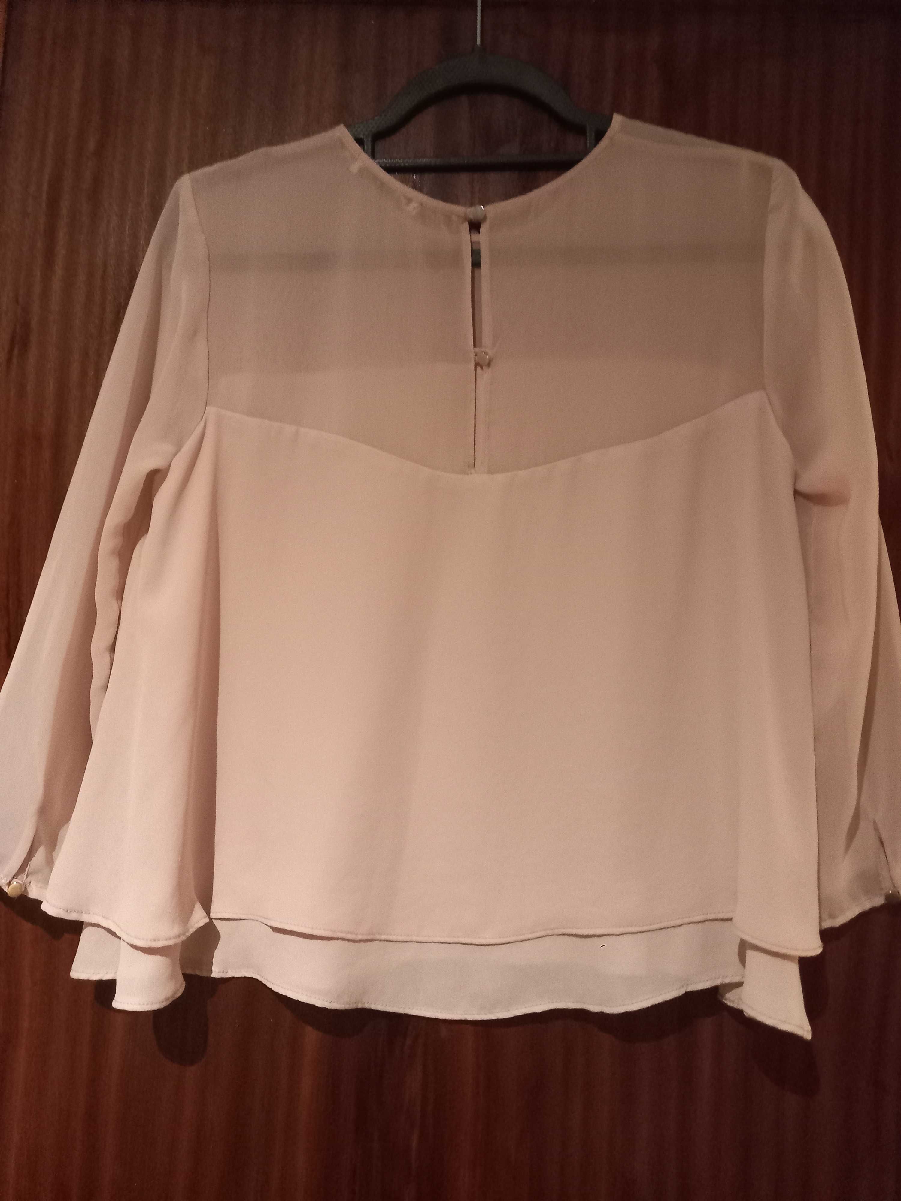 Blusa rosa bebé,  manga 3/4 - 38 - Bershka