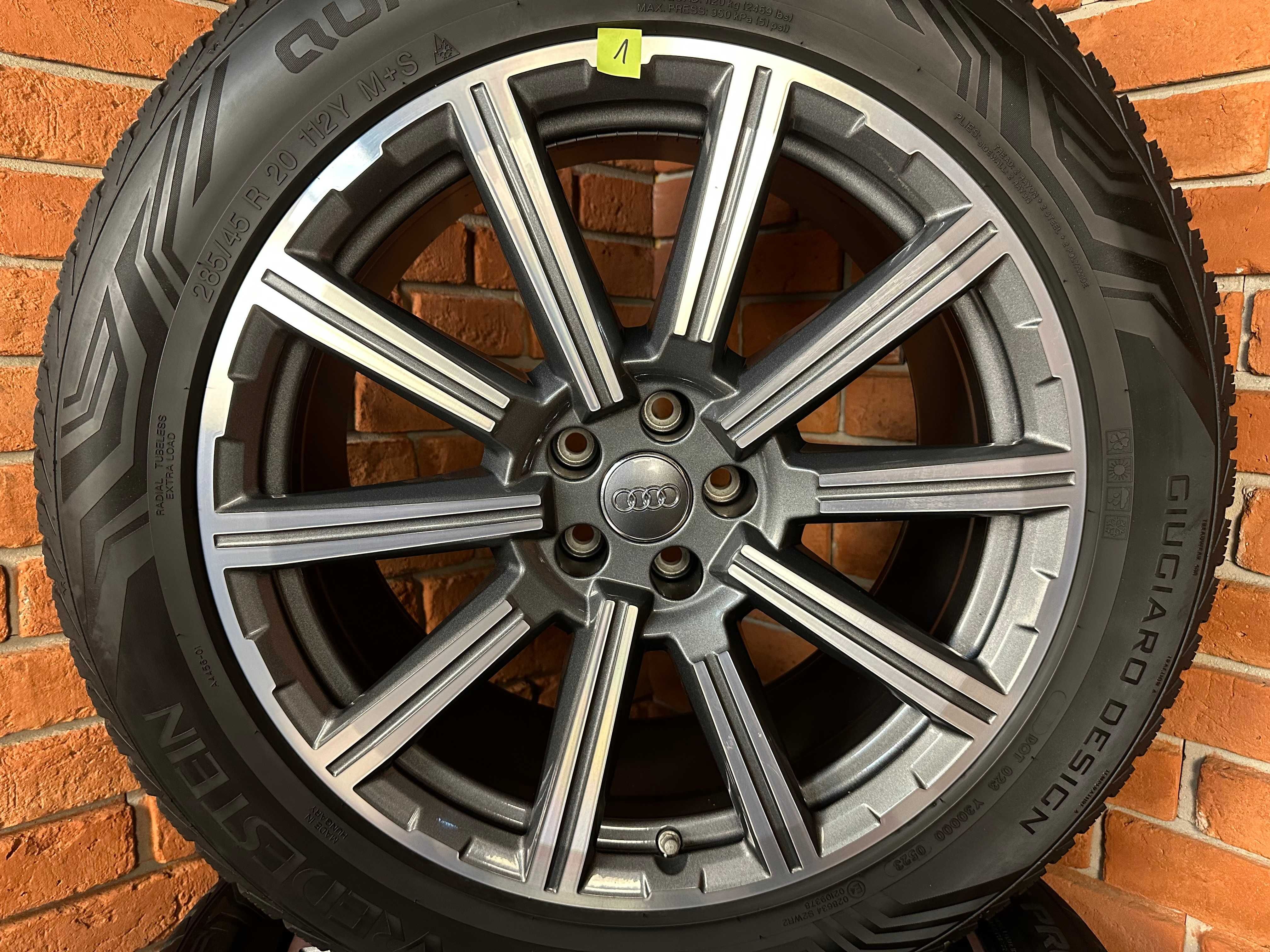 Koła Felgi 20 5x112 Audi Q7 SQ7 4M Oryginał Wielosezon Czujniki