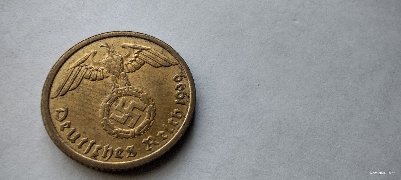 Moneta 10 pfennig 10 Reichspfennig 1939 Niemcy III Rzesza