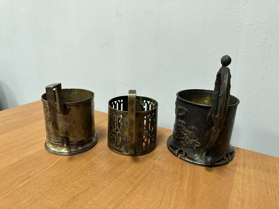Подстаканники серебряные 875 и 84 проба