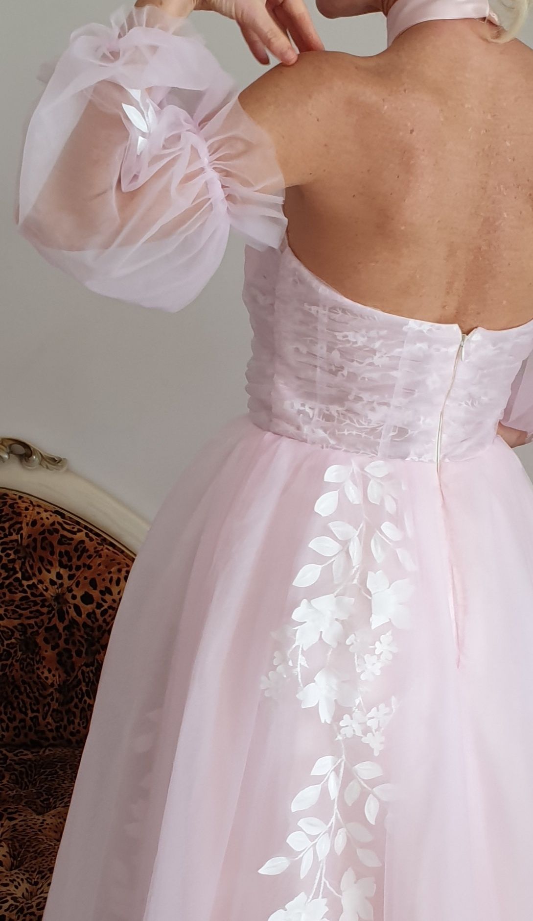 vestido casamento ou cerimonia   cor rosa bebe novo