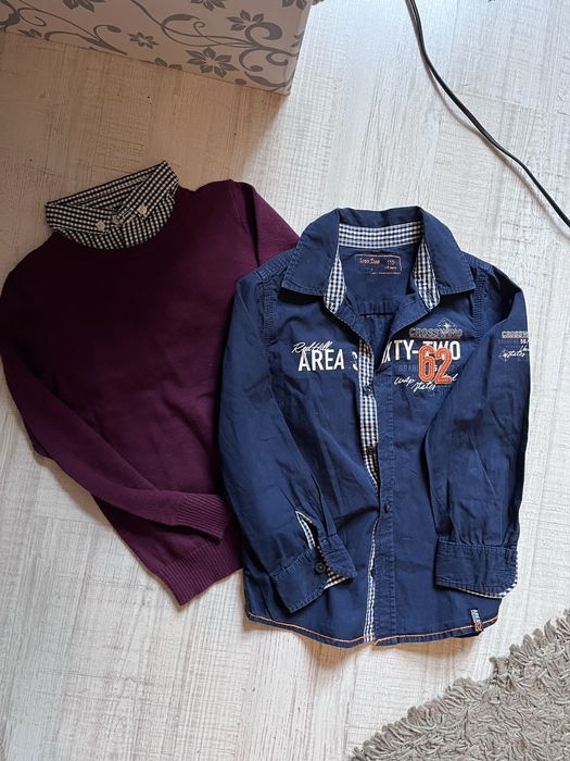 Bluzki koszulowe chłopięce 110cm