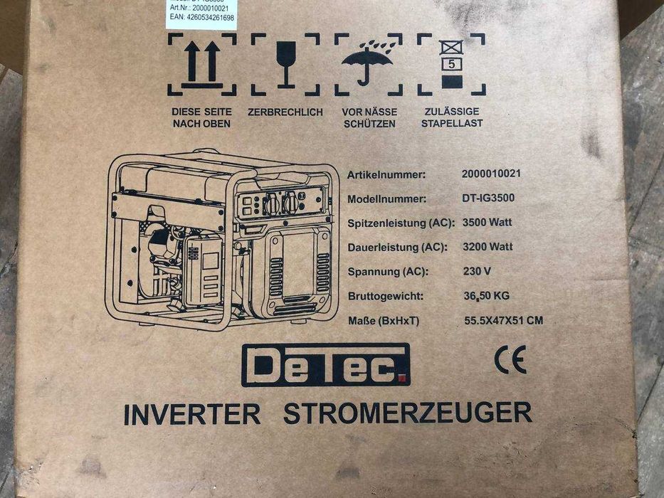 Генератор інверторний DeTec DT-iG3500 інвенторний (инверторный) 3.5кв